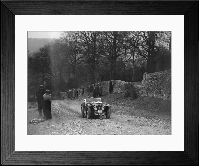 Framed Print : MG Magna of EH Banfield climbing Nailsworth Ladder, Sunbac Colmore Trial, Gloucestershire, 1934 Framed Print : MG Magna of EH Banfield climbing Nailsworth Ladder, Sunbac Colmore Trial, Gloucestershire, 1934