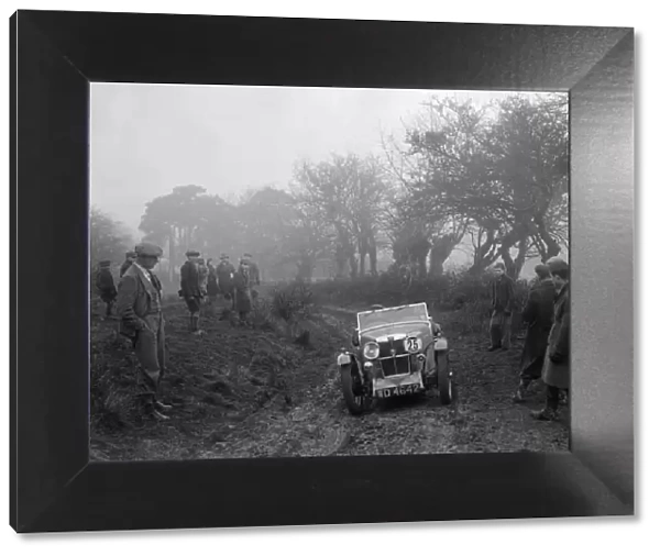 MG J2 of AR Taylor at the Sunbac Colmore Trial, near Winchcombe, Gloucestershire, 1934
