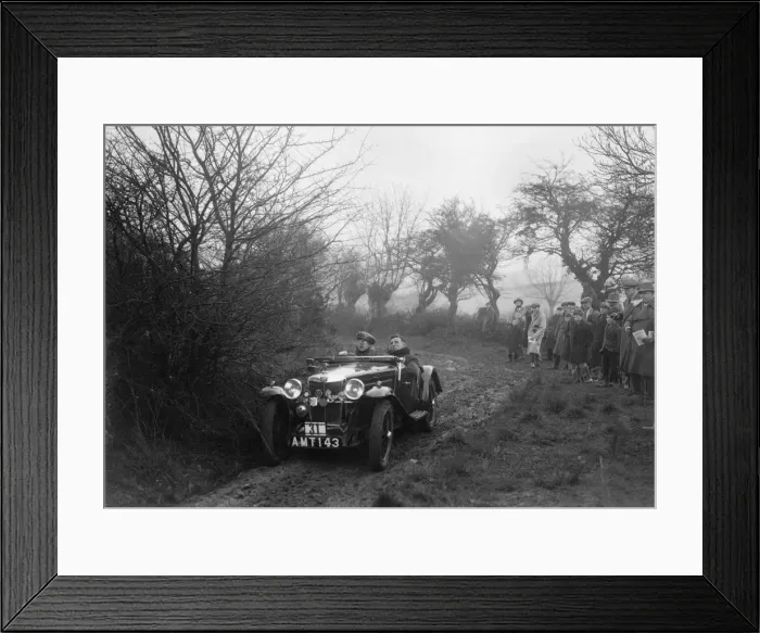 Framed Print : MG J2 of E Dimond at the Sunbac Colmore Trial, near Winchcombe, Gloucestershire, 1934 Framed Print : MG J2 of E Dimond at the Sunbac Colmore Trial, near Winchcombe, Gloucestershire, 1934