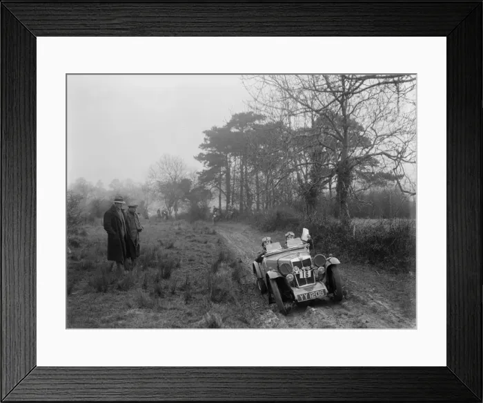 Framed Print : MG F type of D Impanni at the Sunbac Colmore Trial, near Winchcombe, Gloucestershire, 1934 Framed Print : MG F type of D Impanni at the Sunbac Colmore Trial, near Winchcombe, Gloucestershire, 1934