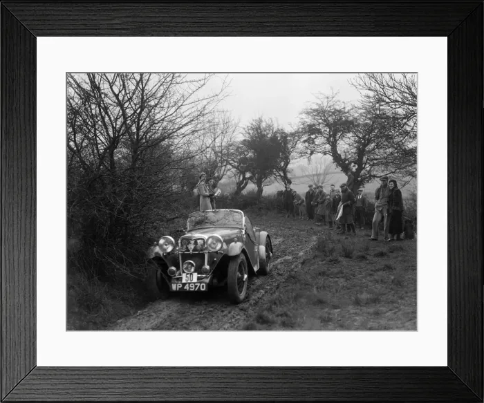 Framed Print : Singer Le Mans of AH Langley at the Sunbac Colmore Trial, near Winchcombe, Gloucestershire, 1934 Framed Print : Singer Le Mans of AH Langley at the Sunbac Colmore Trial, near Winchcombe, Gloucestershire, 1934