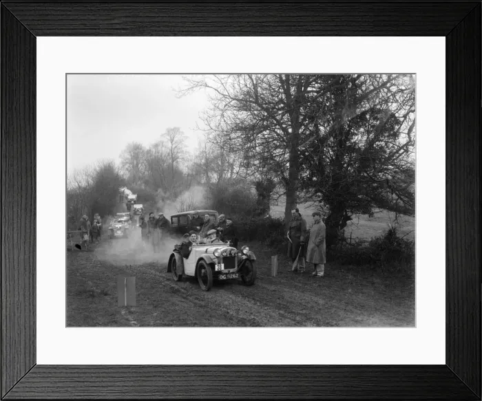 Framed Print : Austin Ulster of HG Conway at the Sunbac Colmore Trial, near Winchcombe, Gloucestershire, 1934 Framed Print : Austin Ulster of HG Conway at the Sunbac Colmore Trial, near Winchcombe, Gloucestershire, 1934