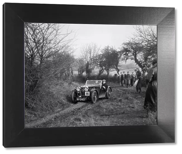 MG J2 of Mrs MM Riley at the Sunbac Colmore Trial, near Winchcombe, Gloucestershire, 1934