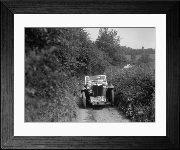 Framed Print : MG PA taking part in the B&HMC Brighton-Beer Trial, 1934. Artist: Bill Brunell Framed Print : MG PA taking part in the B&HMC Brighton-Beer Trial, 1934. Artist: Bill Brunell