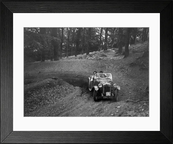 Framed Print : Austin 7 with Arrow body, B&HMC Brighton-Beer Trial, Fingle Bridge Hill, Devon, 1934 Framed Print : Austin 7 with Arrow body, B&HMC Brighton-Beer Trial, Fingle Bridge Hill, Devon, 1934
