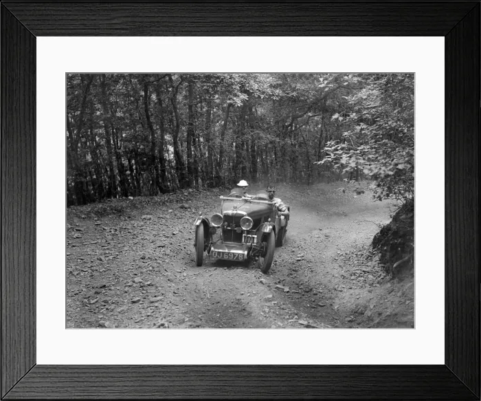 Framed Print : MG J2 competing in the Brighton & Hove Motor Club Brighton-Beer Trial, 1934. Artist Framed Print : MG J2 competing in the Brighton & Hove Motor Club Brighton-Beer Trial, 1934. Artist