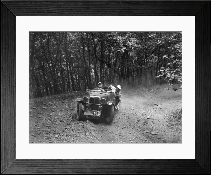 Framed Print : MG J2 competing in the Brighton & Hove Motor Club Brighton-Beer Trial, 1934. Artist Framed Print : MG J2 competing in the Brighton & Hove Motor Club Brighton-Beer Trial, 1934. Artist