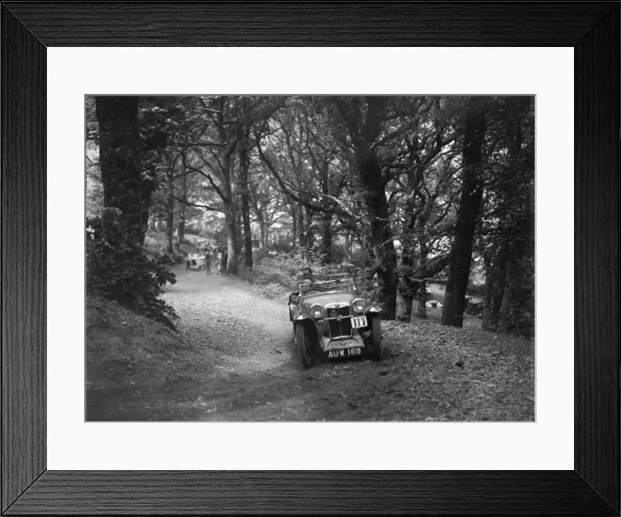 Framed Print : MG Magna competing in the B&HMC Brighton-Beer Trial, Fingle Bridge Hill, Devon, 1934 Framed Print : MG Magna competing in the B&HMC Brighton-Beer Trial, Fingle Bridge Hill, Devon, 1934