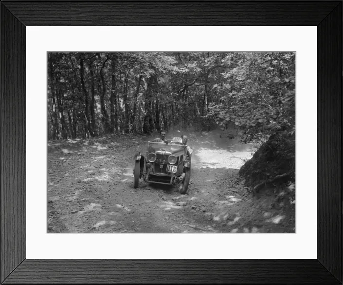 Framed Print : MG J2 competing in the B&HMC Brighton-Beer Trial, Fingle Bridge Hill, Devon, 1934 Framed Print : MG J2 competing in the B&HMC Brighton-Beer Trial, Fingle Bridge Hill, Devon, 1934