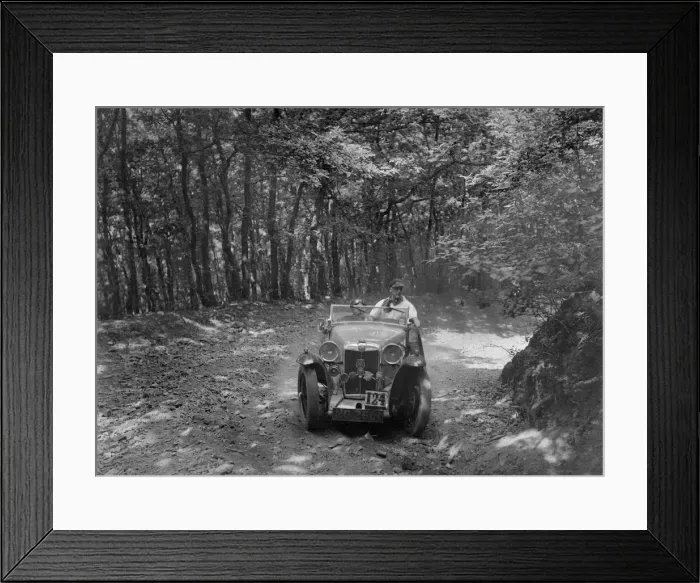 Framed Print : MG Magna competing in the B&HMC Brighton-Beer Trial, Fingle Bridge Hill, Devon, 1934 Framed Print : MG Magna competing in the B&HMC Brighton-Beer Trial, Fingle Bridge Hill, Devon, 1934