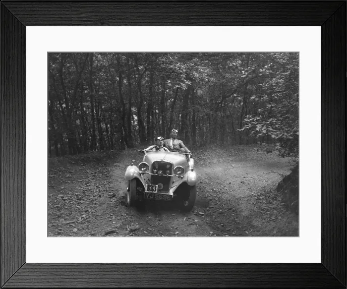 Framed Print : Singer competing in the B&HMC Brighton-Beer Trial, Fingle Bridge Hill, Devon, 1934 Framed Print : Singer competing in the B&HMC Brighton-Beer Trial, Fingle Bridge Hill, Devon, 1934