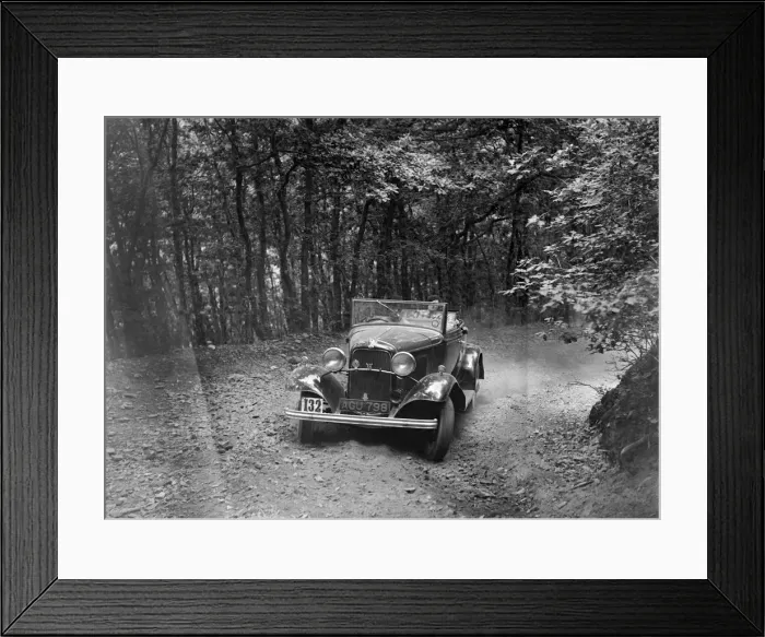 Framed Print : Ford V8 competing in the B&HMC Brighton-Beer Trial, Fingle Bridge Hill, Devon, 1934 Framed Print : Ford V8 competing in the B&HMC Brighton-Beer Trial, Fingle Bridge Hill, Devon, 1934
