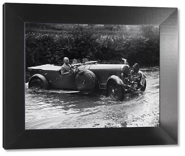 3-litre Lagonda of RD Tong fording the River Exe at Yealscombe, Devon, JCC Lynton Trial, 1932