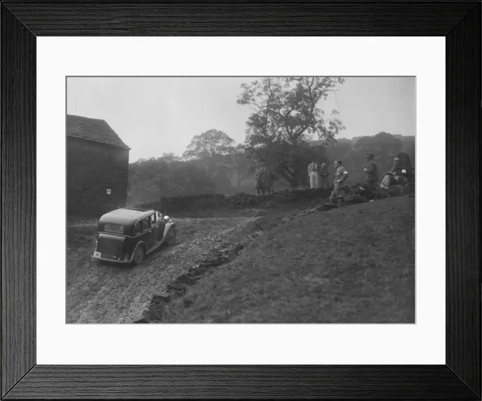 Framed Print : Standard saloon of GA Wooding competing in the MCC Sporting Trial, 1935. Artist: Bill Brunell Framed Print : Standard saloon of GA Wooding competing in the MCC Sporting Trial, 1935. Artist: Bill Brunell