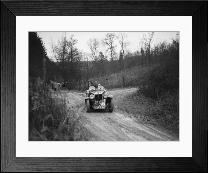 Framed Print : 1935 MG Magnette competing in the Great West Motor Club Thatcher Trophy, 1938. Artist: Bill Brunell Framed Print : 1935 MG Magnette competing in the Great West Motor Club Thatcher Trophy, 1938. Artist: Bill Brunell