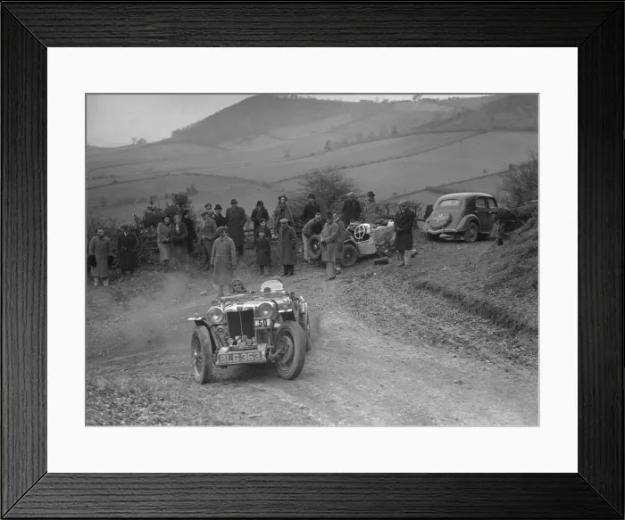 Framed Print : MG PA of J Twyford competing in the MG Car Club Midland Centre Trial, 1938. Artist: Bill Brunell Framed Print : MG PA of J Twyford competing in the MG Car Club Midland Centre Trial, 1938. Artist: Bill Brunell