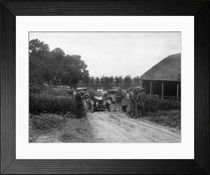 Framed Print : Morris Oxford and 1929 Crossley at the JCC Inter-Centre Rally, 1932. Artist: Bill Brunell Framed Print : Morris Oxford and 1929 Crossley at the JCC Inter-Centre Rally, 1932. Artist: Bill Brunell