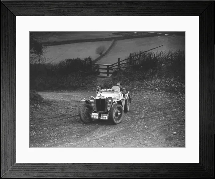 Framed Print : MG PB of K Scales competing in the MG Car Club Midland Centre Trial, 1938. Artist: Bill Brunell Framed Print : MG PB of K Scales competing in the MG Car Club Midland Centre Trial, 1938. Artist: Bill Brunell