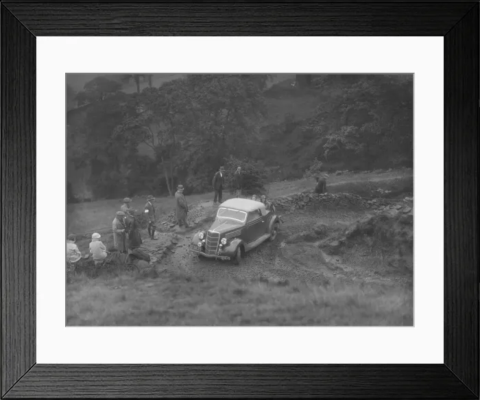 Framed Print : Ford V8 2-seater and dickey of JB Thompson competing in the MCC Sporting Trial, 1935 Framed Print : Ford V8 2-seater and dickey of JB Thompson competing in the MCC Sporting Trial, 1935