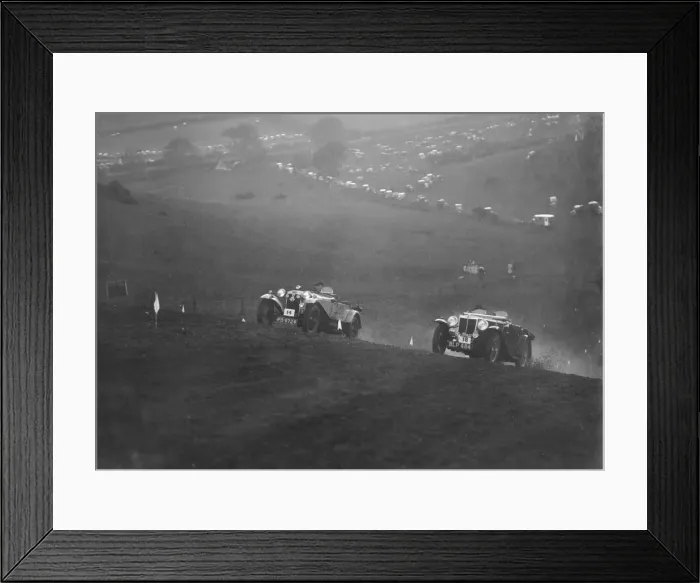 Framed Print : Frazer-Nash and MG NA Magnette competing in the MG Car Club Rushmere Hillclimb, Shropshire, 1935 Framed Print : Frazer-Nash and MG NA Magnette competing in the MG Car Club Rushmere Hillclimb, Shropshire, 1935