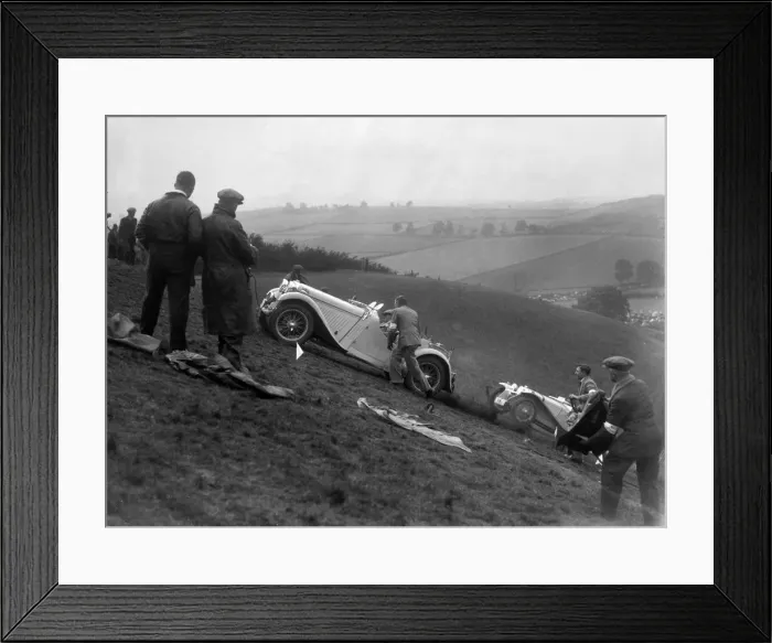 Framed Print : Singer and Riley Imp of B Bira competing in the MG Car Club Rushmere Hillclimb, Shropshire, 1935 Framed Print : Singer and Riley Imp of B Bira competing in the MG Car Club Rushmere Hillclimb, Shropshire, 1935