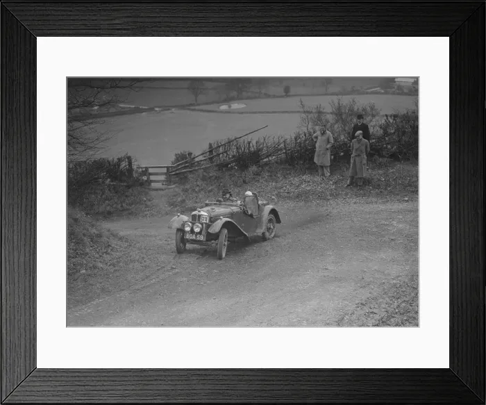 Framed Print : Austin 7 Grasshopper of Alf Langley competing at the MG Car Club Midland Centre Trial, 1938 Framed Print : Austin 7 Grasshopper of Alf Langley competing at the MG Car Club Midland Centre Trial, 1938