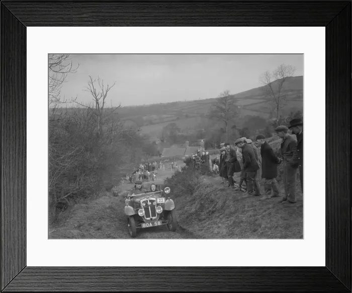 Framed Print : Austin 7 Grasshopper of CD Buckley competing at the MG Car Club Midland Centre Trial, 1938 Framed Print : Austin 7 Grasshopper of CD Buckley competing at the MG Car Club Midland Centre Trial, 1938