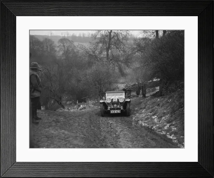 Framed Print : Alvis Silver Eagle of EW Bass competing in the Sunbac Colmore Trial, Gloucestershire, 1933 Framed Print : Alvis Silver Eagle of EW Bass competing in the Sunbac Colmore Trial, Gloucestershire, 1933