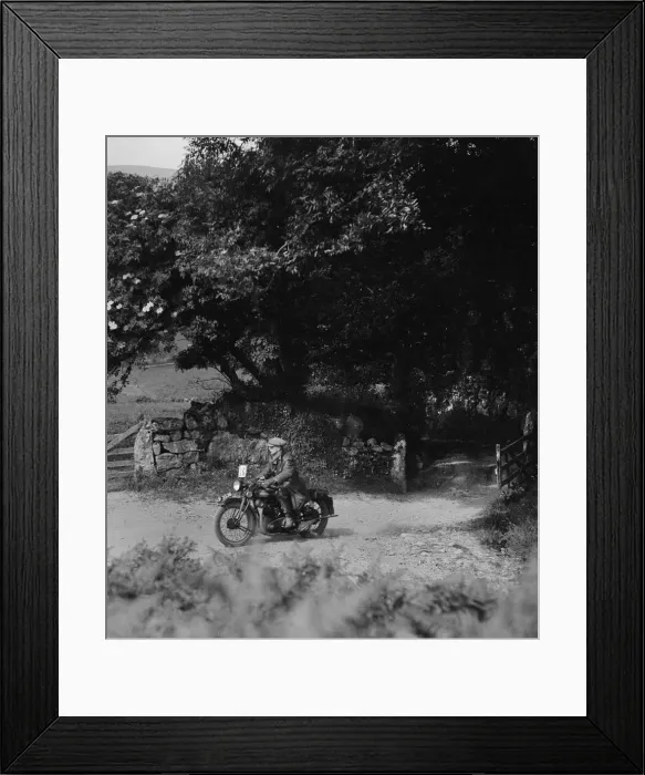 Framed Print : Motorcycle of WT Taylor, Brighton and Hove Motor Club Brighton-Beer Trial, 1930. Artist Framed Print : Motorcycle of WT Taylor, Brighton and Hove Motor Club Brighton-Beer Trial, 1930. Artist
