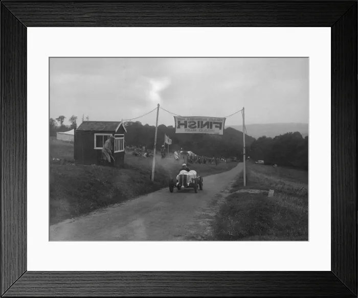 Framed Print : Car crossing the finishing line at the MAC Shelsley Walsh Speed Hill Climb, Worcestershire, 1935 Framed Print : Car crossing the finishing line at the MAC Shelsley Walsh Speed Hill Climb, Worcestershire, 1935