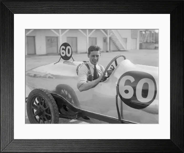 Framed Print : Bertie Kensington Moir in his Aston Martin at the JCC 200 Mile Race, Brooklands, 1921 Framed Print : Bertie Kensington Moir in his Aston Martin at the JCC 200 Mile Race, Brooklands, 1921