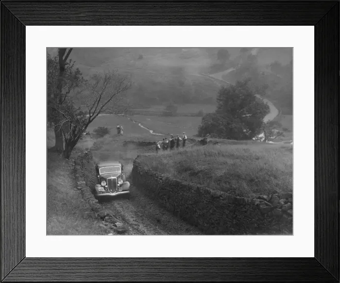 Framed Print : Ford V8 saloon of F Allott competing in the MCC Sporting Trial, 1935. Artist: Bill Brunell Framed Print : Ford V8 saloon of F Allott competing in the MCC Sporting Trial, 1935. Artist: Bill Brunell