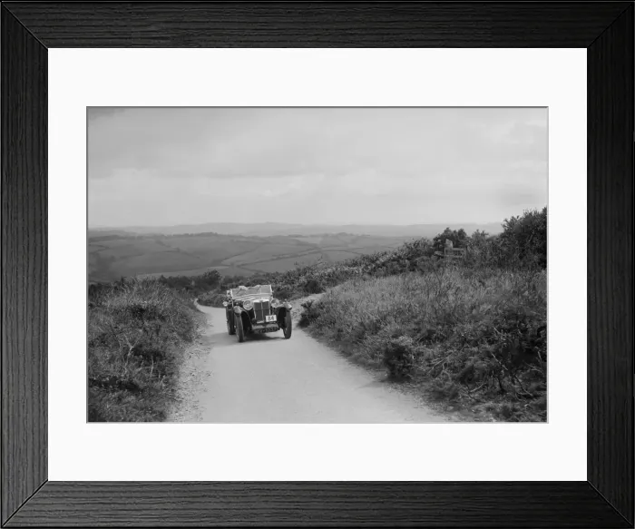 Framed Print : MG Magna of EG Burt competing in the MCC Torquay Rally, 1938. Artist: Bill Brunell Framed Print : MG Magna of EG Burt competing in the MCC Torquay Rally, 1938. Artist: Bill Brunell
