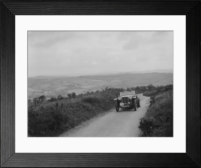 Framed Print : MG TA of NH Grove competing in the MCC Torquay Rally, 1938. Artist: Bill Brunell Framed Print : MG TA of NH Grove competing in the MCC Torquay Rally, 1938. Artist: Bill Brunell