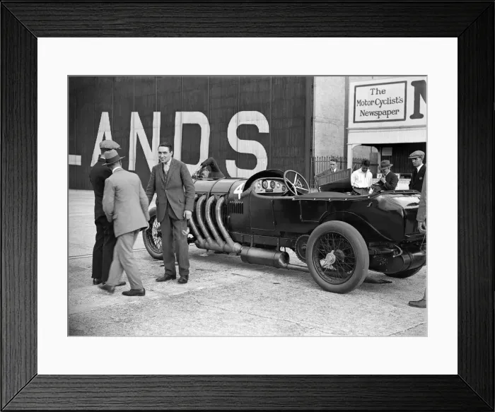 Framed Print : 22 litre Benz of GK Clowes at a Surbiton Motor Club race meeting, Brooklands, Surrey, 1928 Framed Print : 22 litre Benz of GK Clowes at a Surbiton Motor Club race meeting, Brooklands, Surrey, 1928