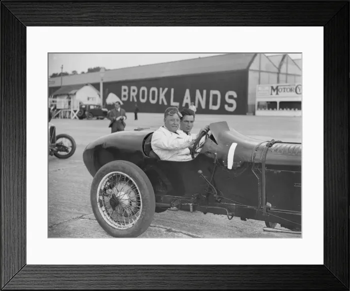 Framed Print : Coppa Florio type Sunbeam of EL Bouts, Surbiton Motor Club race meeting, Brooklands, Surrey, 1928 Framed Print : Coppa Florio type Sunbeam of EL Bouts, Surbiton Motor Club race meeting, Brooklands, Surrey, 1928