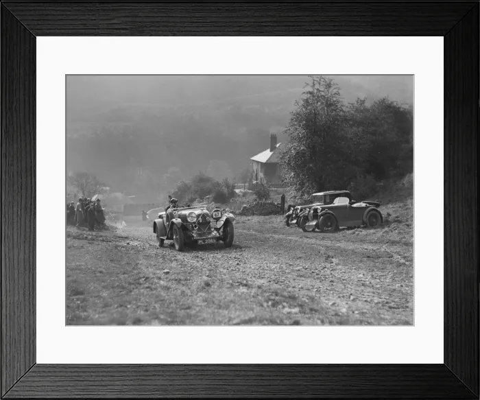 Framed Print : Lagonda of Lord de Clifford passing two MG M types during the MCC Sporting Trial, 1930 Framed Print : Lagonda of Lord de Clifford passing two MG M types during the MCC Sporting Trial, 1930