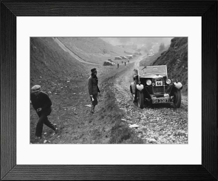 Framed Print : Riley of CJ Johannson competing in the MCC Sporting Trial, Litton Slack, Derbyshire, 1930 Framed Print : Riley of CJ Johannson competing in the MCC Sporting Trial, Litton Slack, Derbyshire, 1930