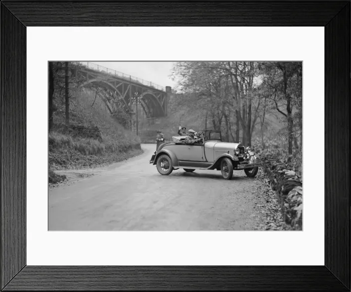 Framed Print : Ford Model A of CM Needham competing in the MCC Sporting Trial, 1930. Artist: Bill Brunell Framed Print : Ford Model A of CM Needham competing in the MCC Sporting Trial, 1930. Artist: Bill Brunell