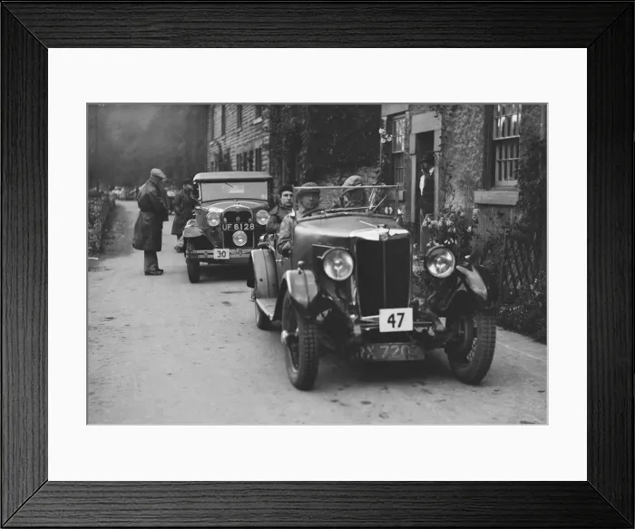 Framed Print : MG 18 / 80 of CF Dobson and Ford Model A of EAL Midgley at the MCC Sporting Trial, 1930 Framed Print : MG 18 / 80 of CF Dobson and Ford Model A of EAL Midgley at the MCC Sporting Trial, 1930