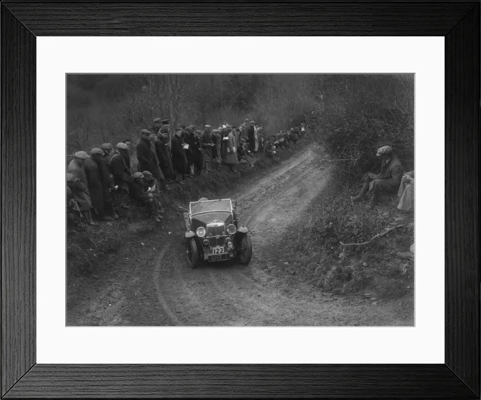 Framed Print : MG PB of EH Goodenough competing in the MCC Lands End Trial, 1935. Artist: Bill Brunell