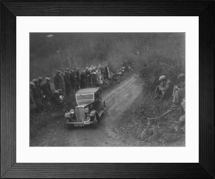 Framed Print : Standard saloon of HF Deane competing in the MCC Lands End Trial, 1935. Artist: Bill Brunell Framed Print : Standard saloon of HF Deane competing in the MCC Lands End Trial, 1935. Artist: Bill Brunell