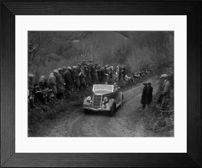 Framed Print : Ford V8 of CAH Cann competing in the MCC Lands End Trial, 1935. Artist: Bill Brunell Framed Print : Ford V8 of CAH Cann competing in the MCC Lands End Trial, 1935. Artist: Bill Brunell