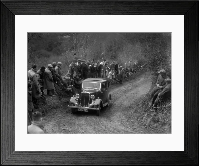 Framed Print : Standard of J Torrome competing in the MCC Lands End Trial, 1935. Artist: Bill Brunell Framed Print : Standard of J Torrome competing in the MCC Lands End Trial, 1935. Artist: Bill Brunell