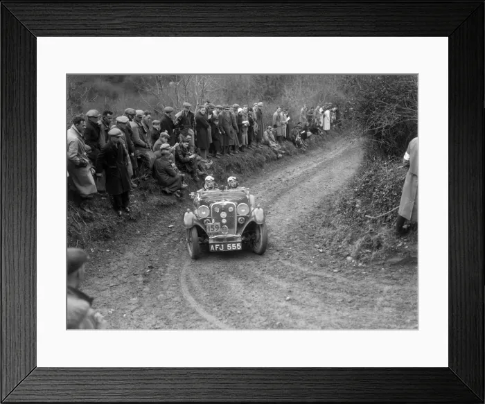 Framed Print : Singer Le Mans of ET Ingham competing in the MCC Lands End Trial, 1935. Artist: Bill Brunell Framed Print : Singer Le Mans of ET Ingham competing in the MCC Lands End Trial, 1935. Artist: Bill Brunell