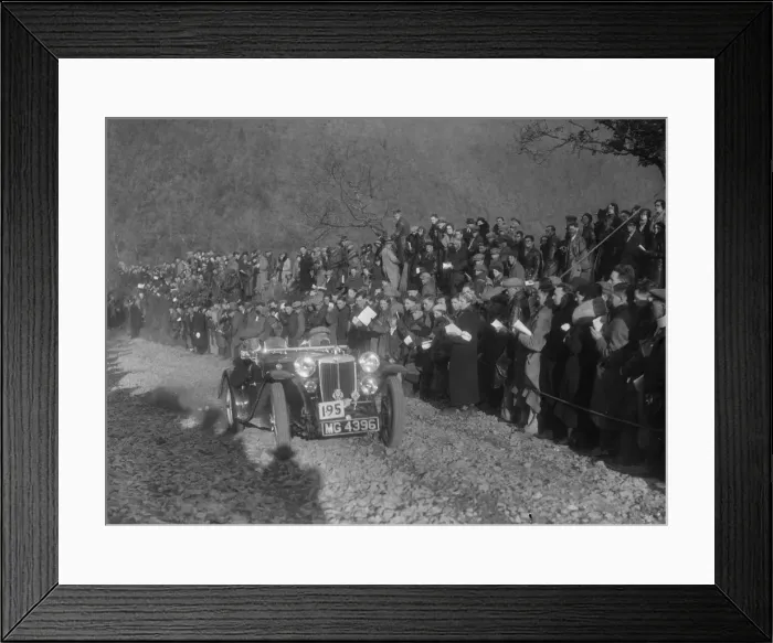 Framed Print : MG PB of FCN Day competing in the MCC Lands End Trial, Beggars Roost, Devon, 1936 Framed Print : MG PB of FCN Day competing in the MCC Lands End Trial, Beggars Roost, Devon, 1936