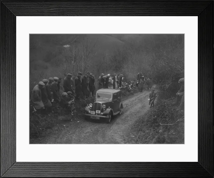 Framed Print : Standard saloon of GH Strong competing in the MCC Lands End Trial, 1935. Artist: Bill Brunell Framed Print : Standard saloon of GH Strong competing in the MCC Lands End Trial, 1935. Artist: Bill Brunell