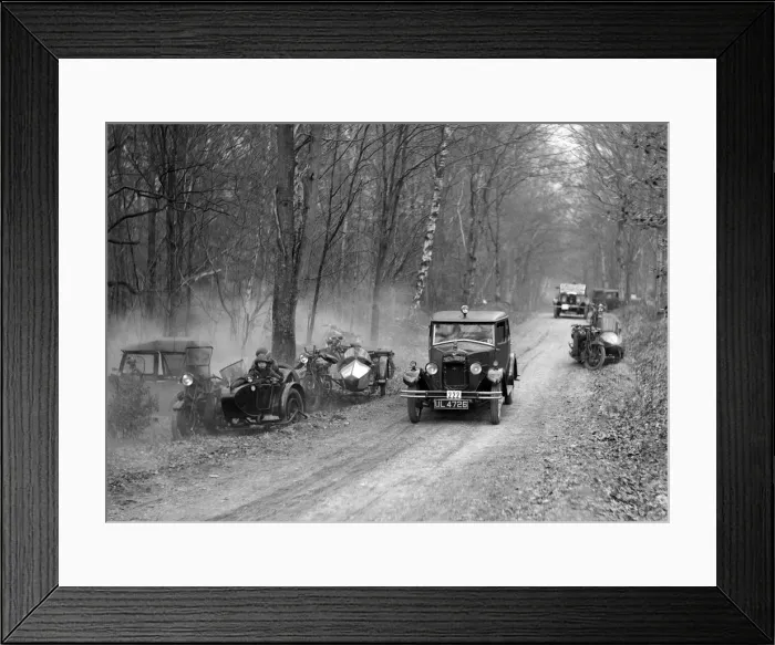 Framed Print : Riley Monaco of CD Allen competing in the Sunbeam Motor Car Club Bognor Trial, 1929 Framed Print : Riley Monaco of CD Allen competing in the Sunbeam Motor Car Club Bognor Trial, 1929