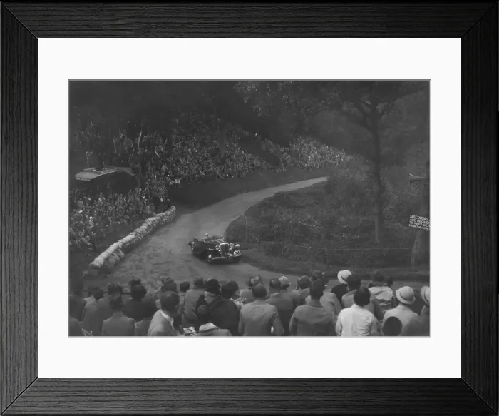 Framed Print : Unidentified open 4-seater car competing in the Shelsley Walsh Hillclimb, Worcestershire, 1935 Framed Print : Unidentified open 4-seater car competing in the Shelsley Walsh Hillclimb, Worcestershire, 1935