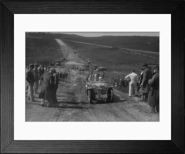 Framed Print : 1934 MG PA competing in a motoring trial, Bagshot Heath, Surrey, 1930s. Artist: Bill Brunell Framed Print : 1934 MG PA competing in a motoring trial, Bagshot Heath, Surrey, 1930s. Artist: Bill Brunell